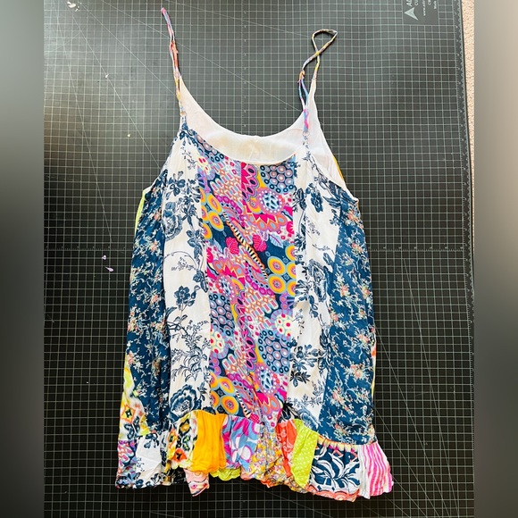 LF faux-patchwork bright summery mini dress - Picture 2 of 4